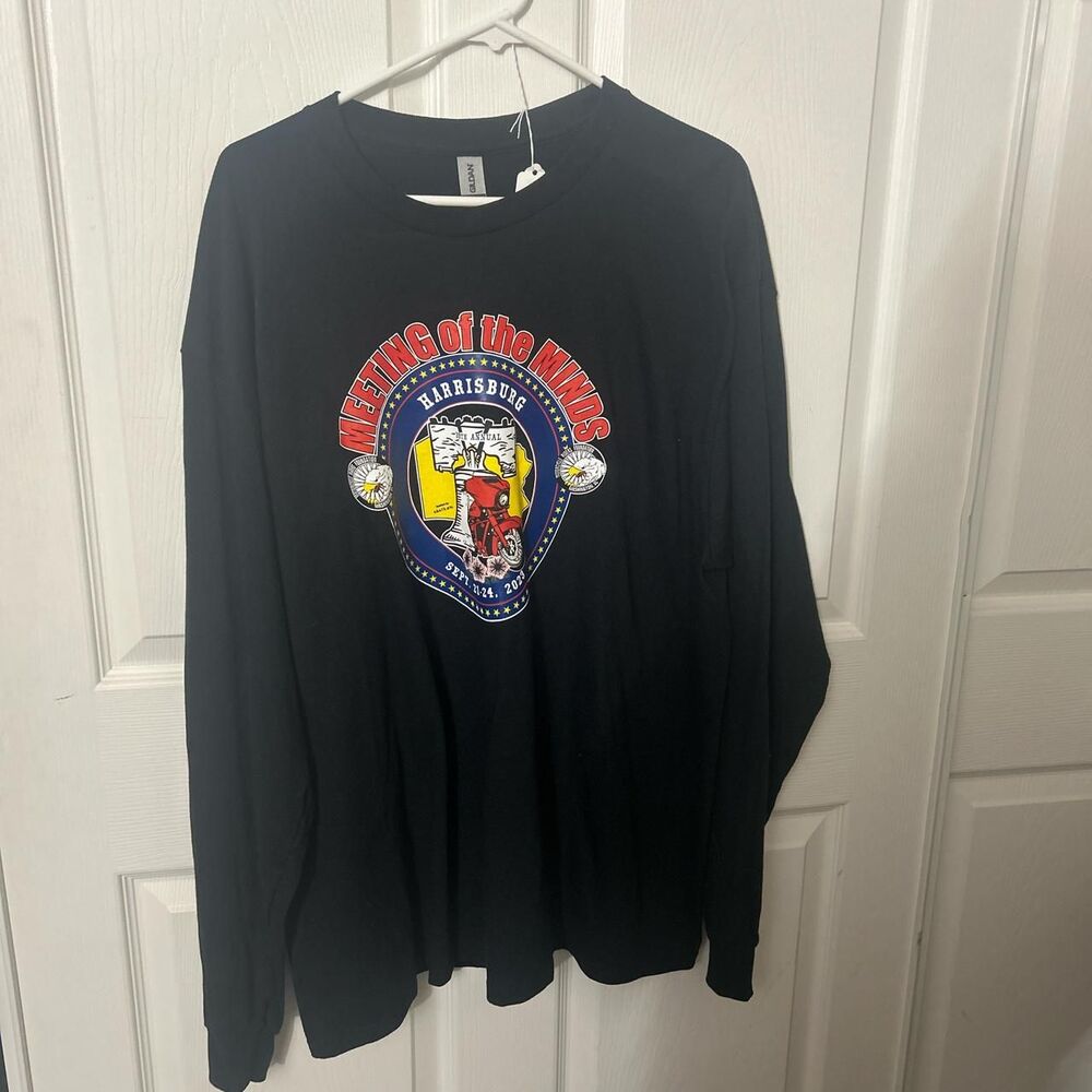 Men's Black and Navy Motorcycle Shirt